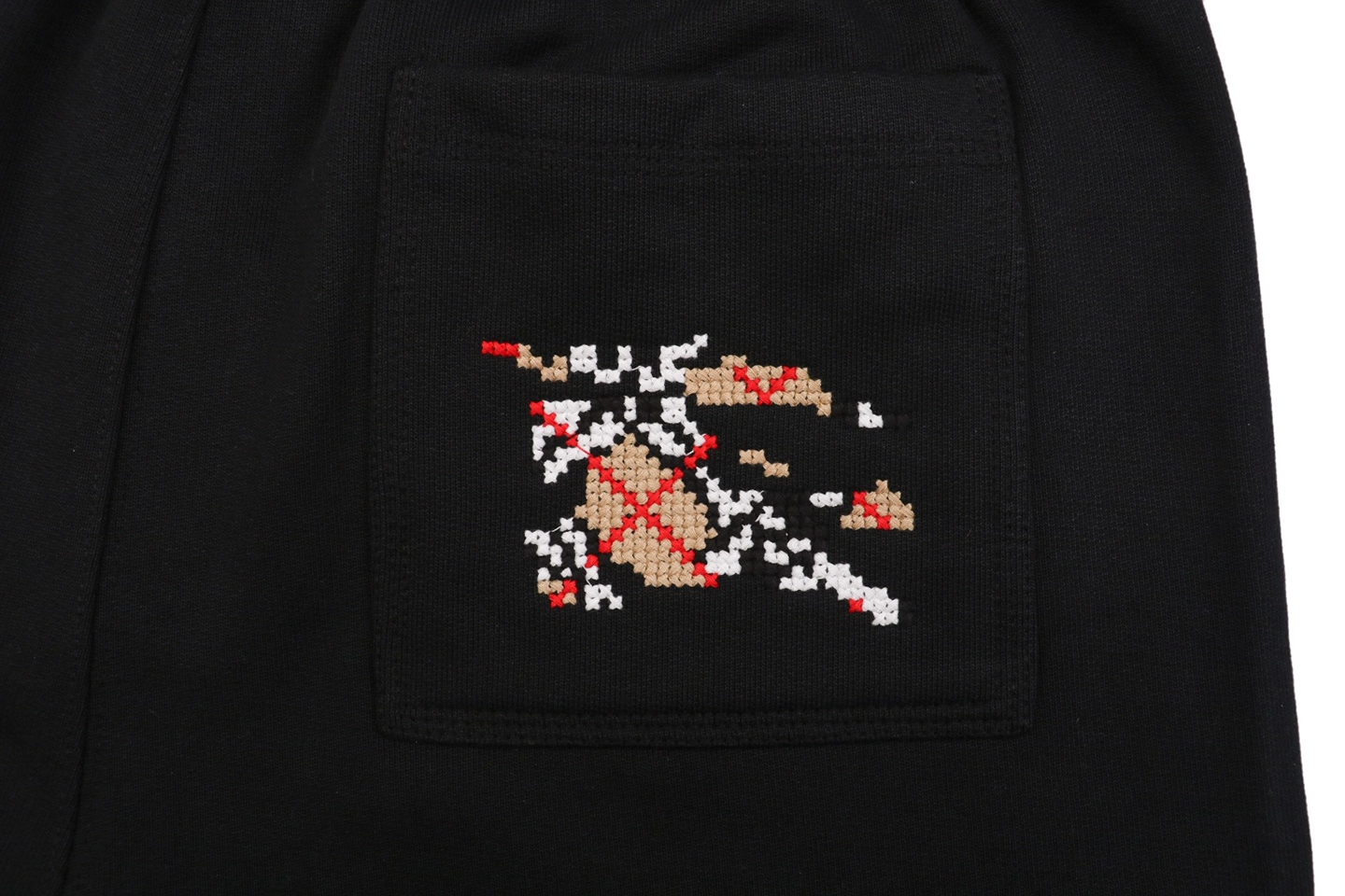Bbry Cross Stitch Knight Logo Shorts