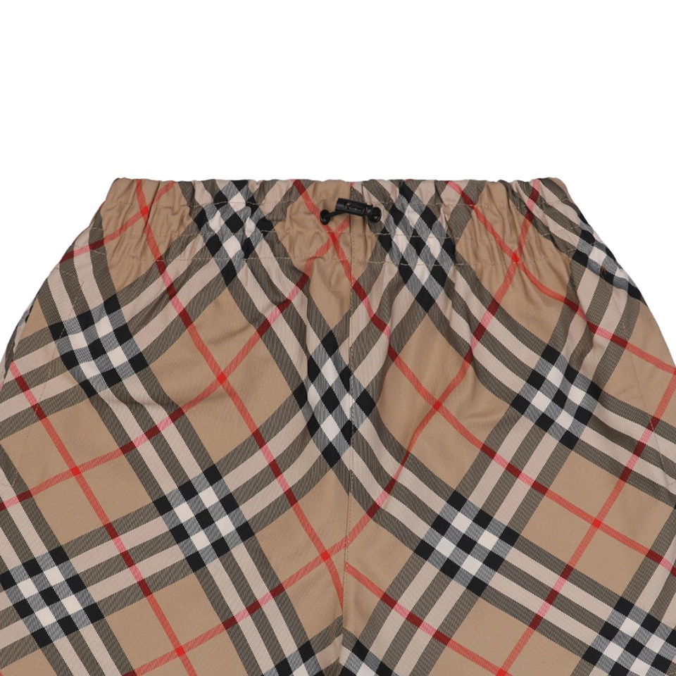 Bbry Diagonal Check Knight Patch Shorts