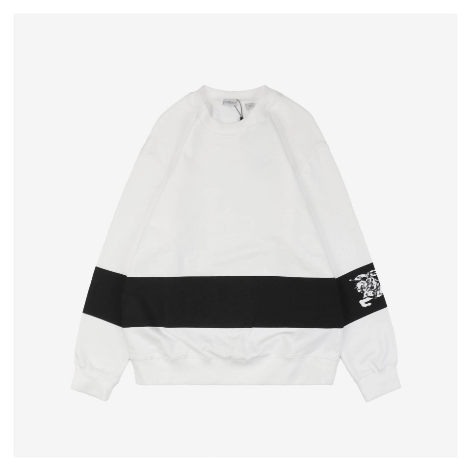 Bbry Equestrian Knight Stripe Panel Sweatshirt