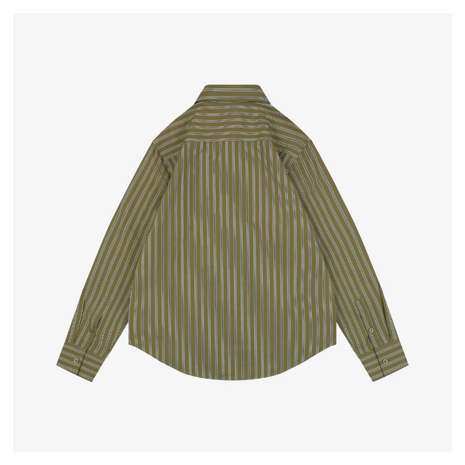 Bbry Equestrian Logo Pocket Striped Shirt