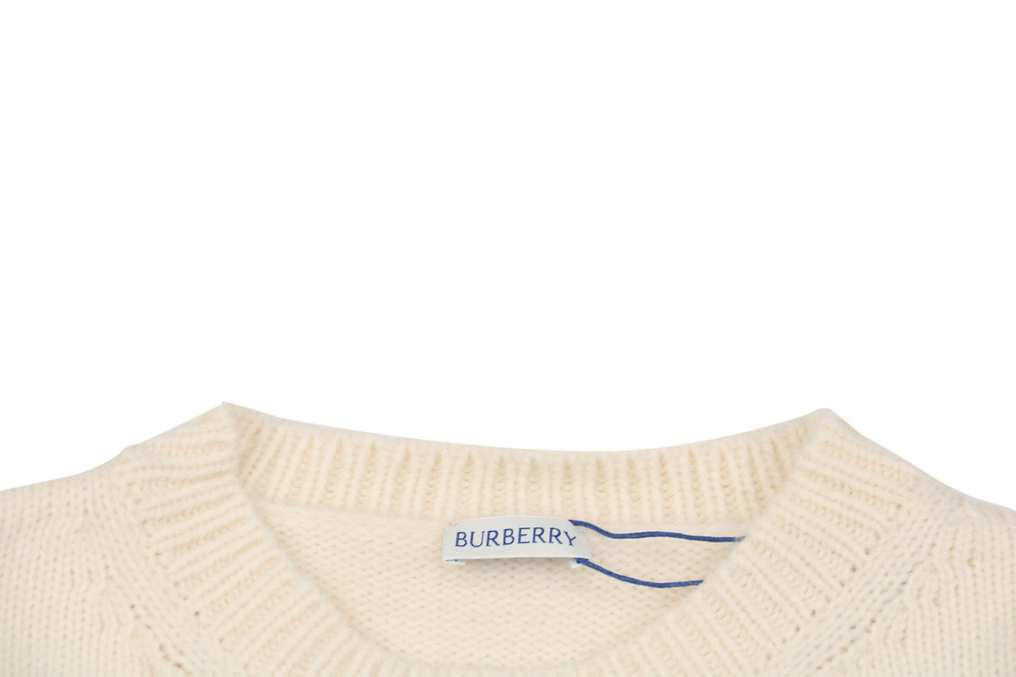 Bbry Horse Logo Wool Knit Sweater Beige