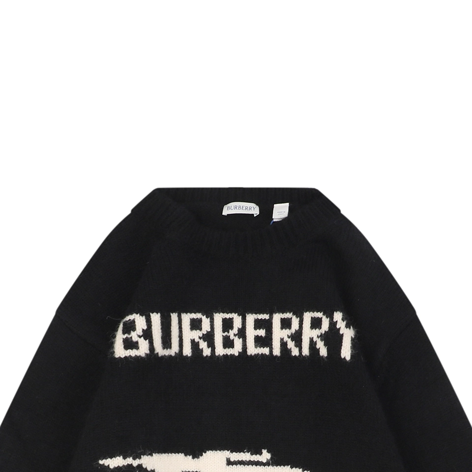 Bbry Horse Logo Wool Knit Sweater