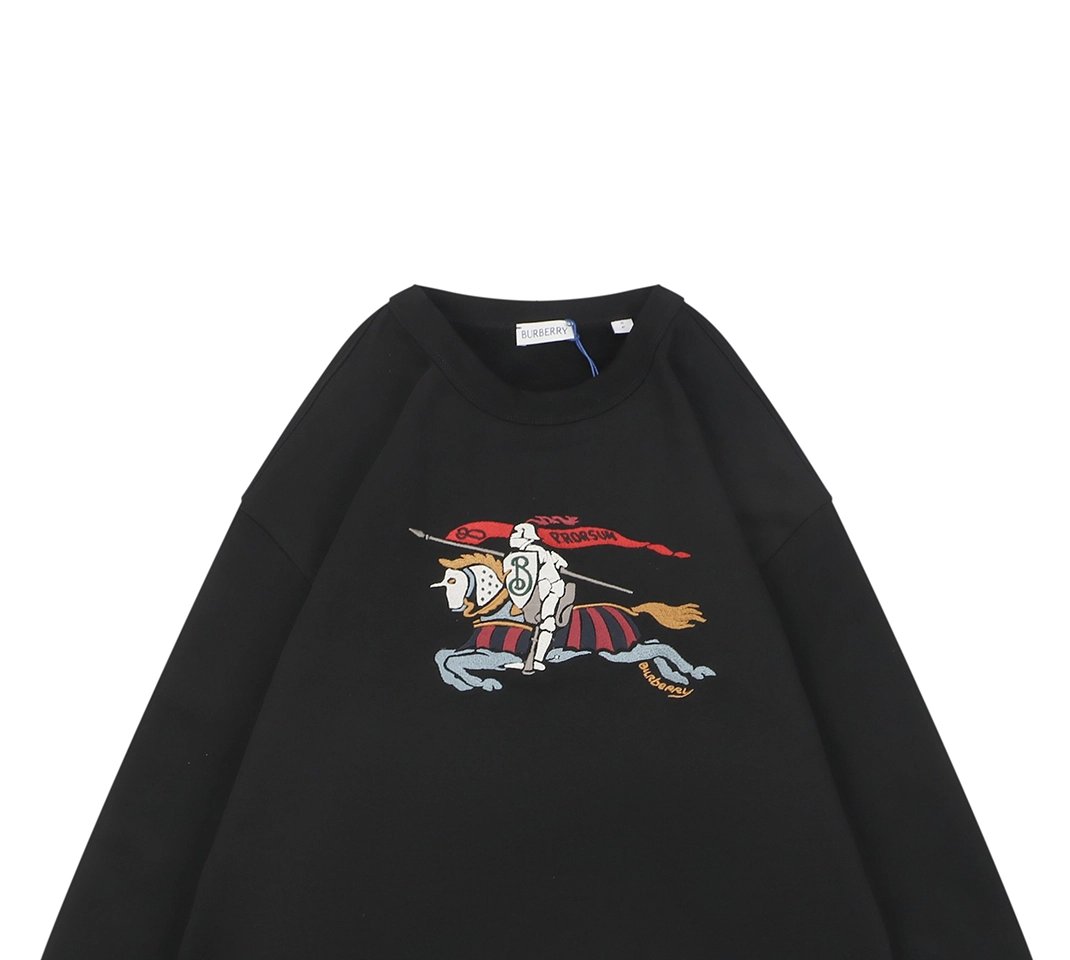 Bbry Multicolor Equestrian Knight Embroidered Sweatshirt