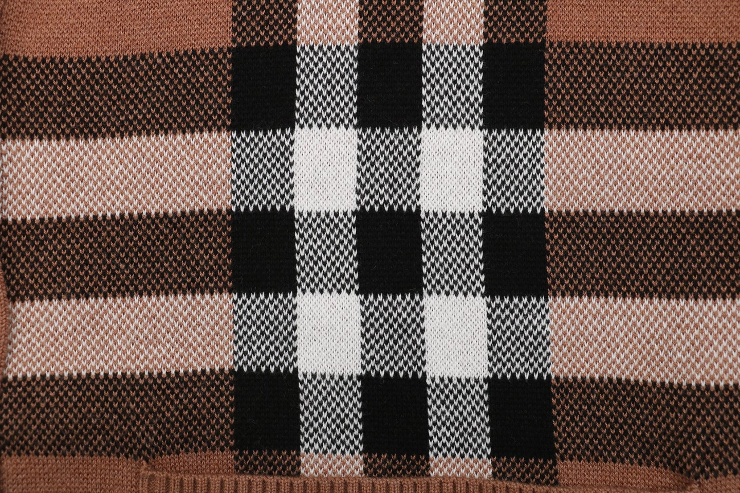 Bbry Oversized Check Wool Cardigan