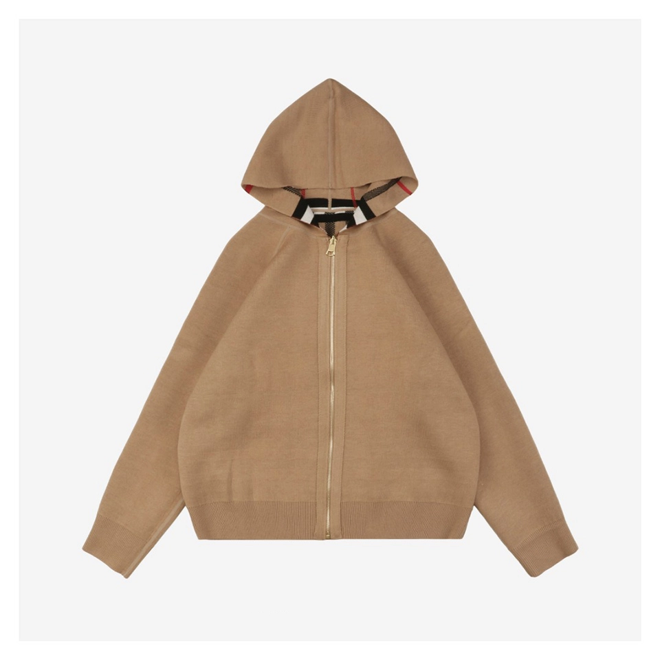 Bbry Reversible Check Knight Zip Hoodie