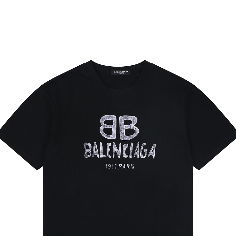 Balenciaga 1719 Double B Graffiti Logo T Shirt