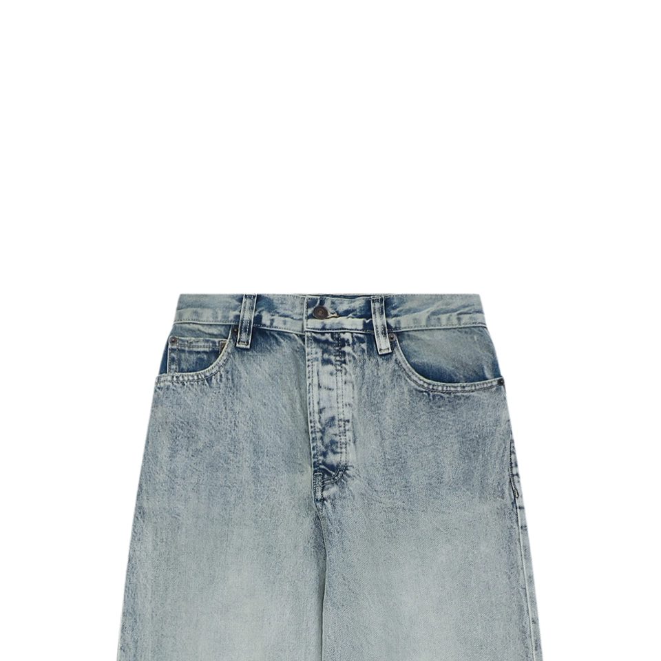 Blcg Baggy Ice Blue Washed Wide Leg Denim Jeans