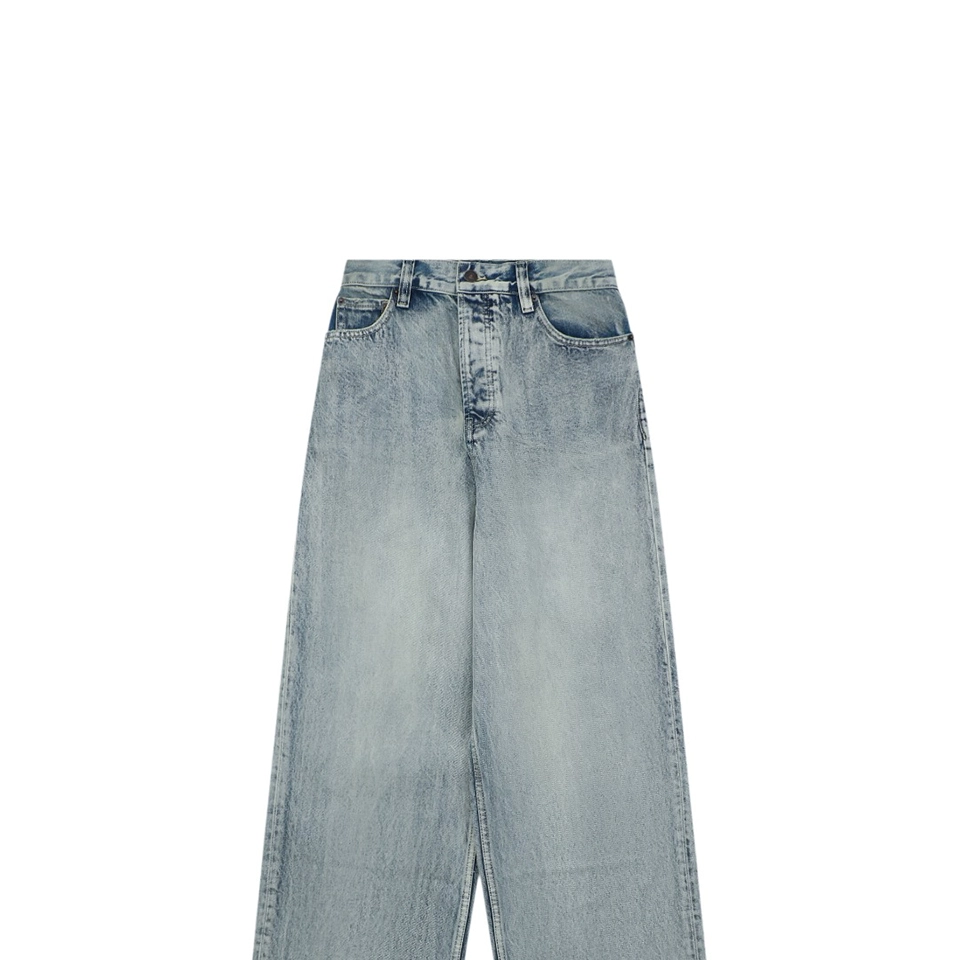 Blcg Baggy Ice Blue Washed Wide Leg Denim Jeans