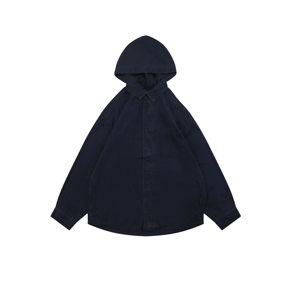 Blcg Deconstructed Hooded Denim Shirt Jacket