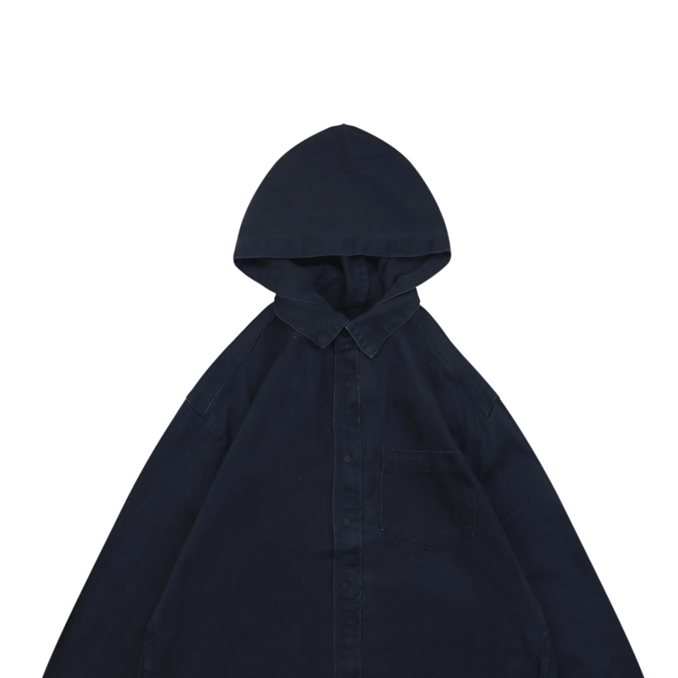 Blcg Deconstructed Hooded Denim Shirt Jacket