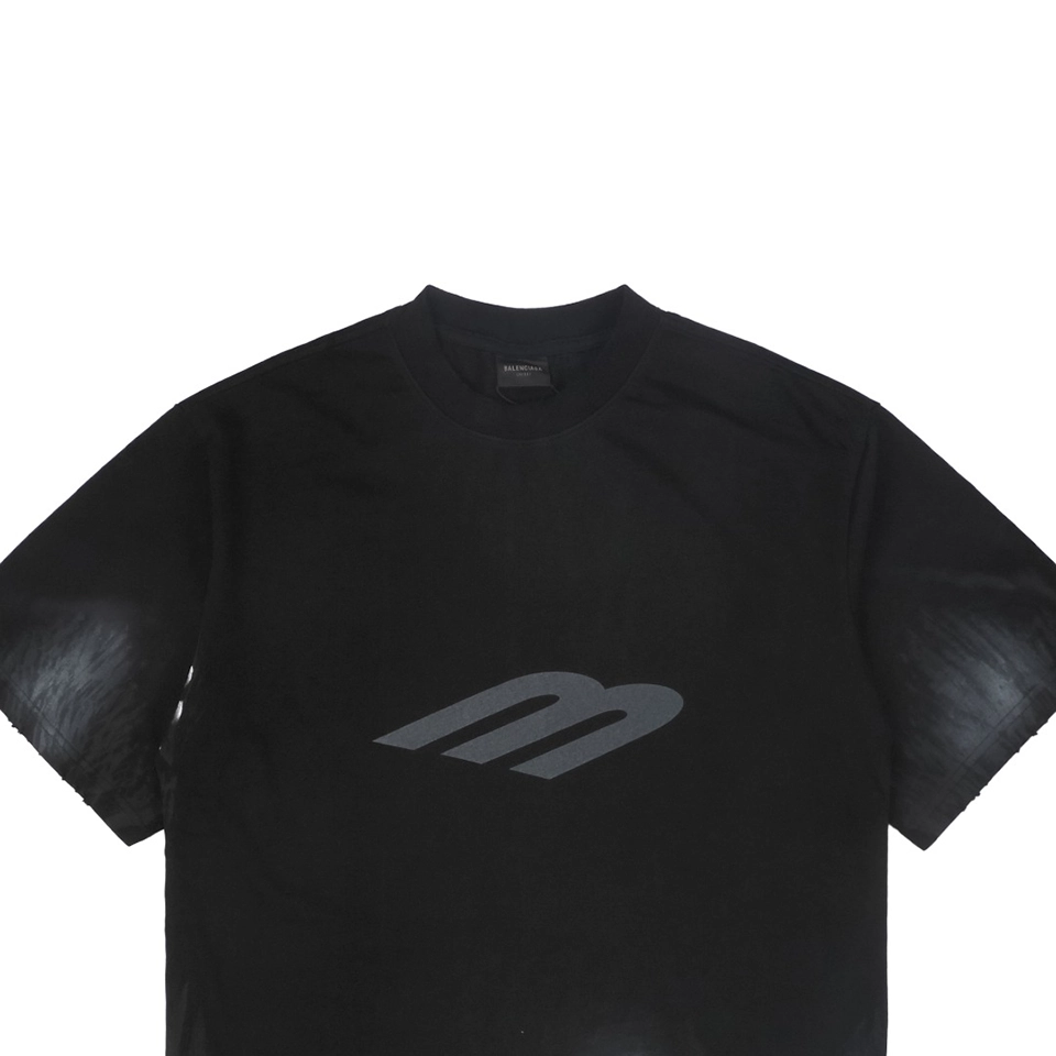 Balenciaga-Distressed-3B-Letter-Print-T-Shirt10.jpeg.webp Blcg Distressed 3B Letter Print T Shirt