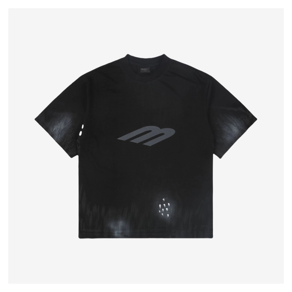 Balenciaga-Distressed-3B-Letter-Print-T-Shirt11.jpeg.webp Blcg Distressed 3B Letter Print T Shirt