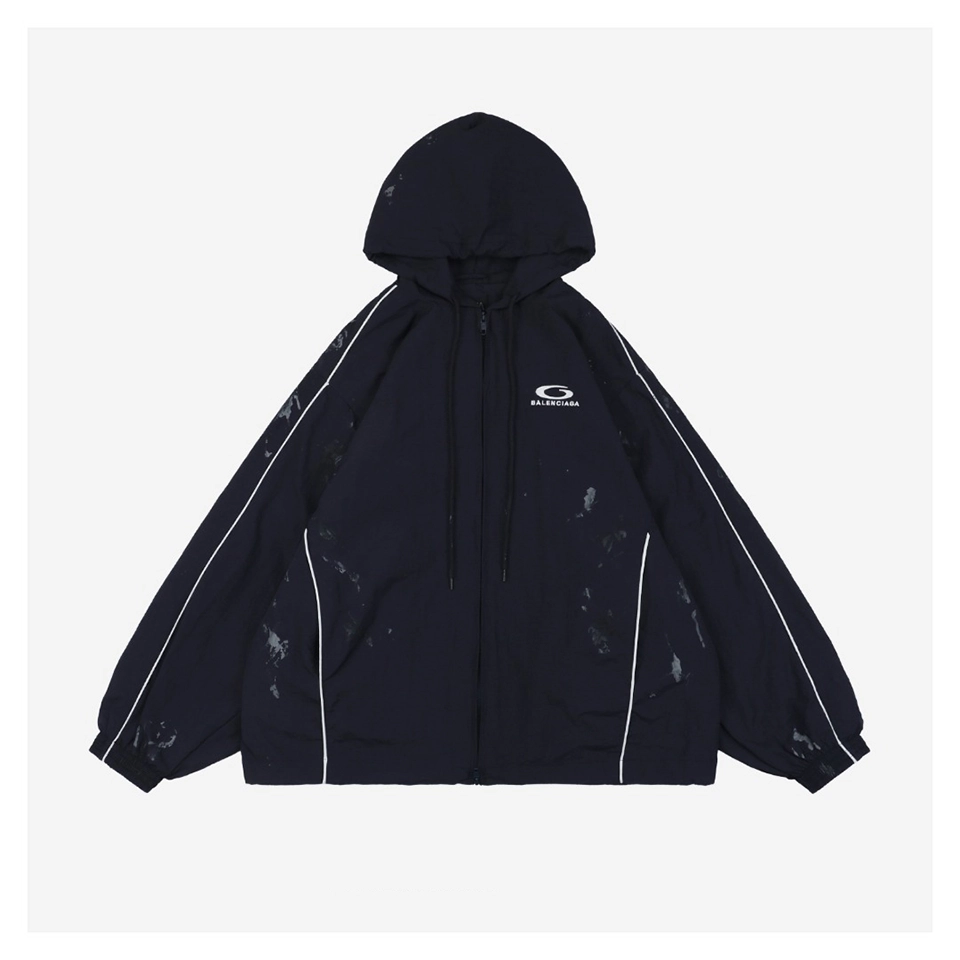 Blcg Distressed Circle Logo Hooded Jacket