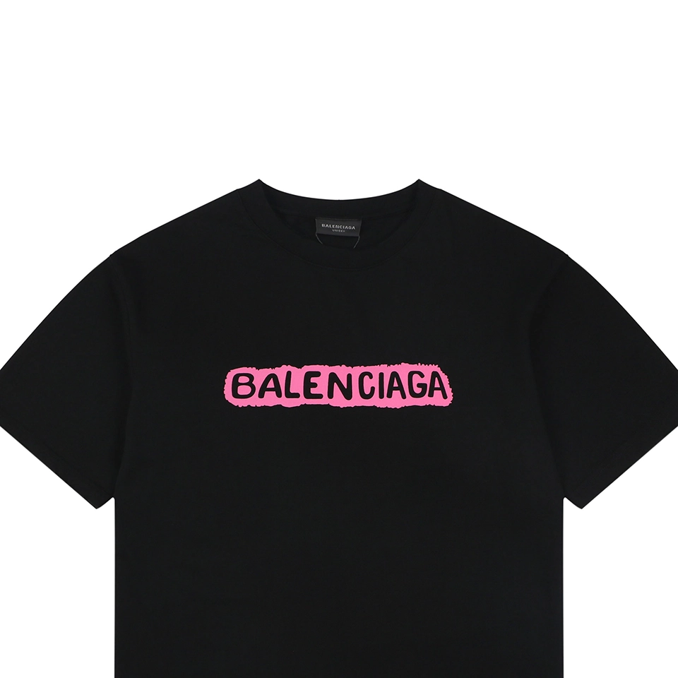 Balenciaga-Distressed-Logo-Print-Cotton-T-Shirt15.jpeg.webp Blcg Distressed Logo Print Cotton T Shirt