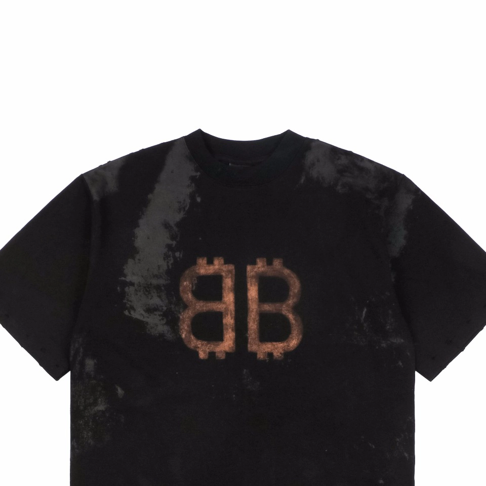 Balenciaga-Double-B-Mud-Dyed-Vintage-Print-T-Shirt2.jpeg.webp Blcg Double B Mud Dyed Vintage Print T Shirt