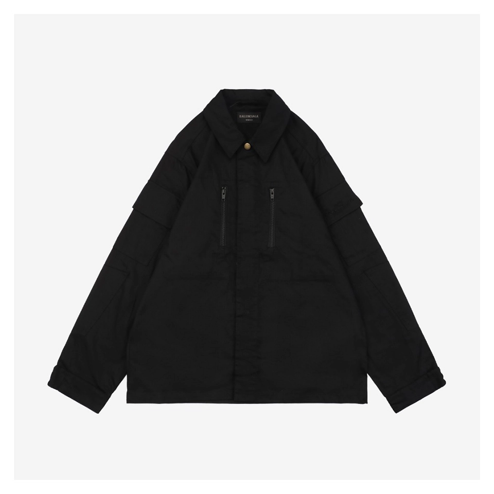 Blcg Double Zip Cotton Shirt Jacket