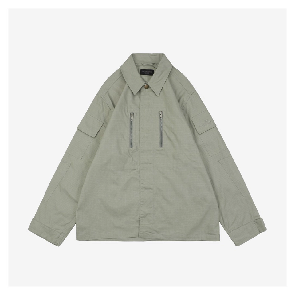 Blcg Double Zip Cotton Shirt Jacket