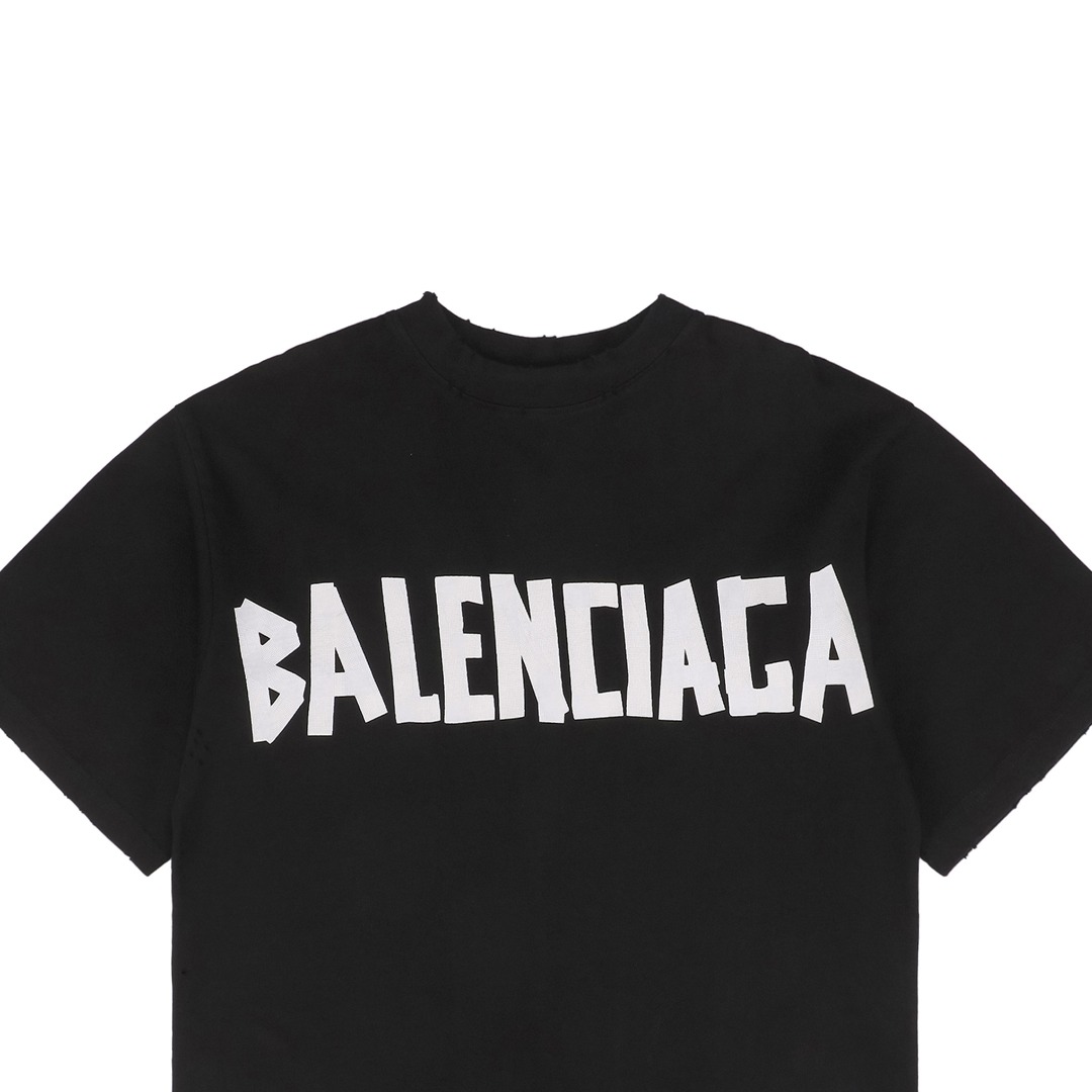 Balenciaga-Grey-White-Tape-Print-T-Shirt4.jpeg.jpg Blcg Grey White Tape Print T Shirt