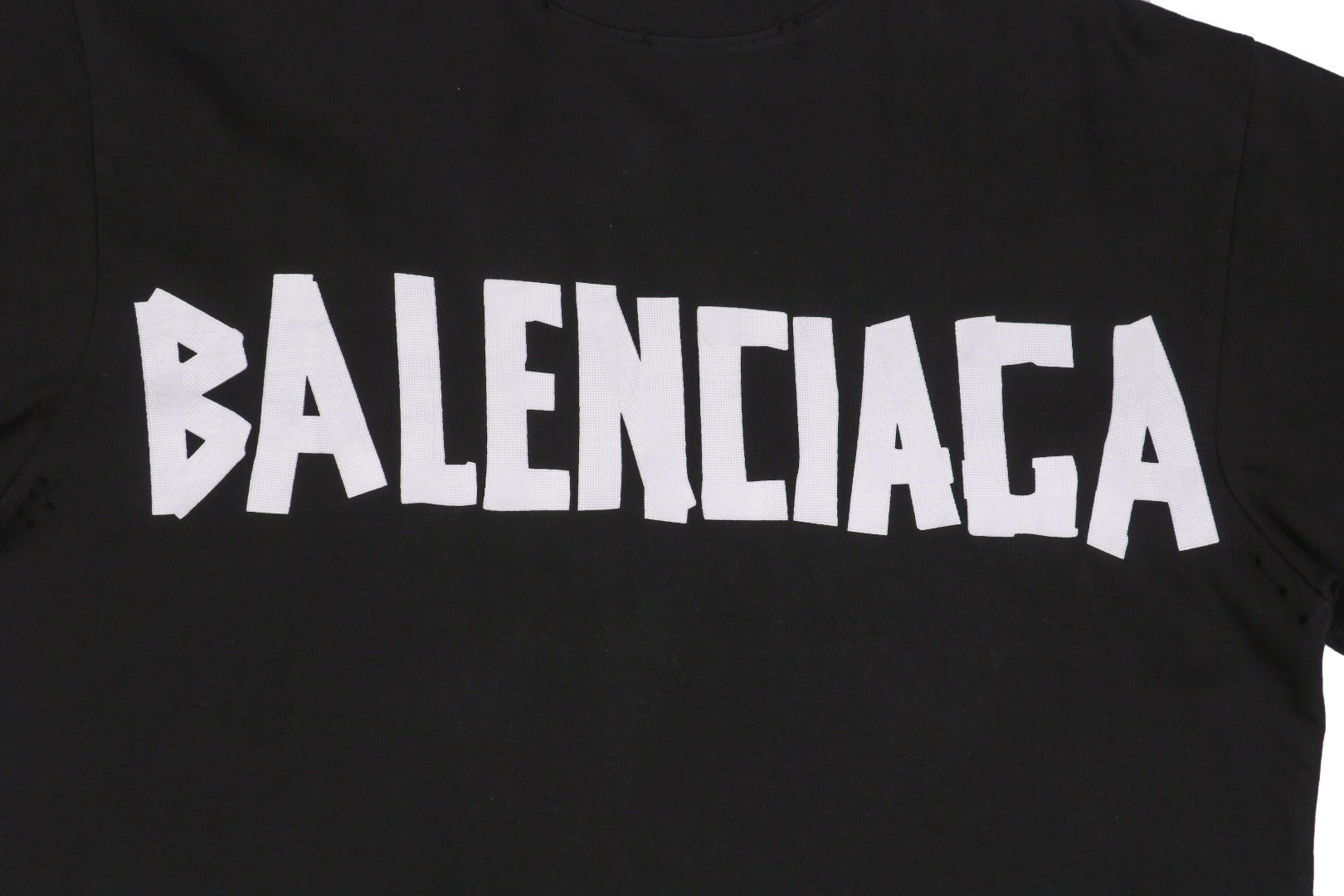 Balenciaga-Grey-White-Tape-Print-T-Shirt5.jpeg.jpg Blcg Grey White Tape Print T Shirt