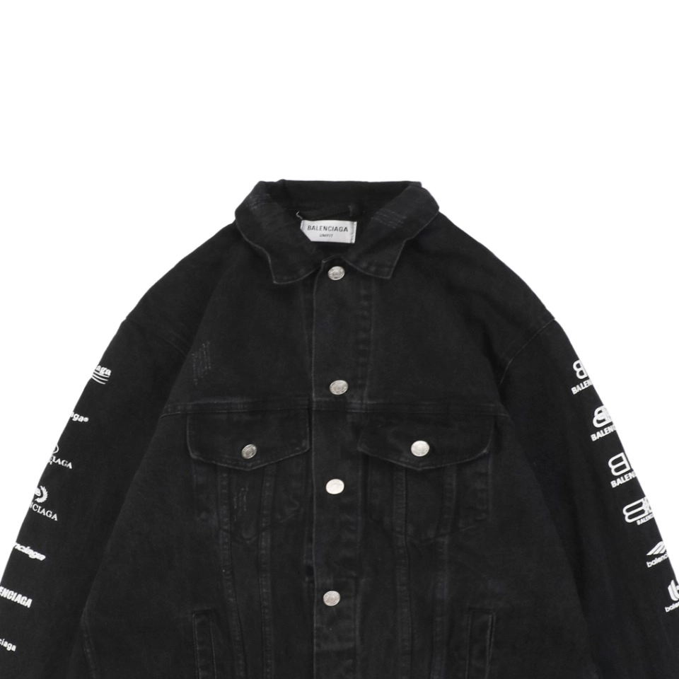 Balenciaga-Paris-Multi-Logo-Print-Denim-Jacket4.jpeg.webp Blcg Paris Multi Logo Print Denim Jacket