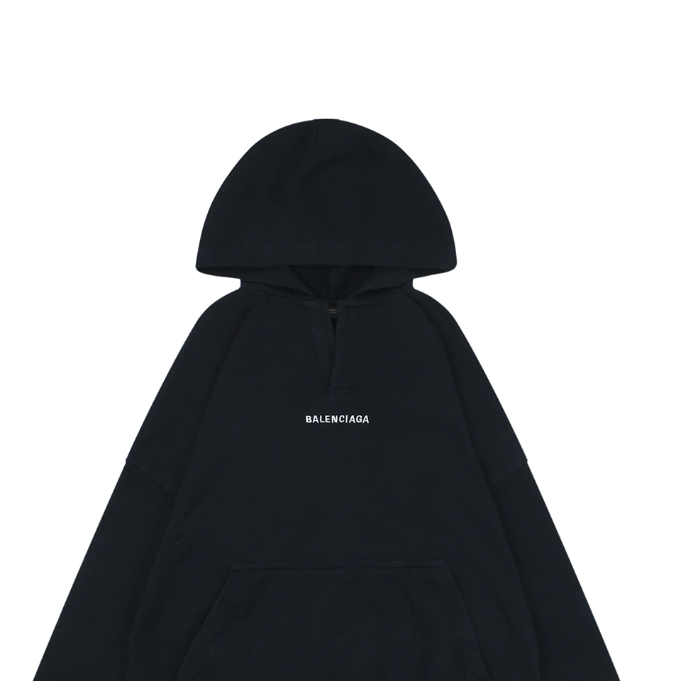 Blcg Small V Neck Front Logo Back Logo Hoodie
