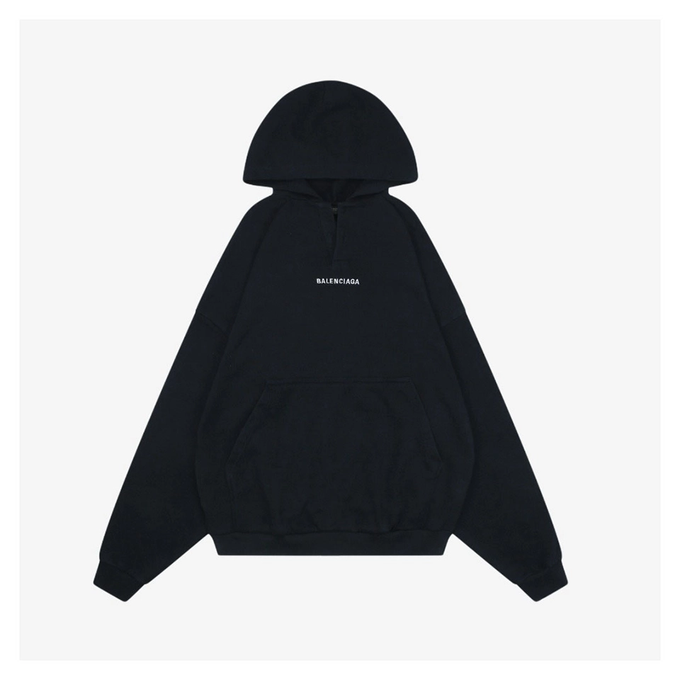 Blcg Small V Neck Front Logo Back Logo Hoodie