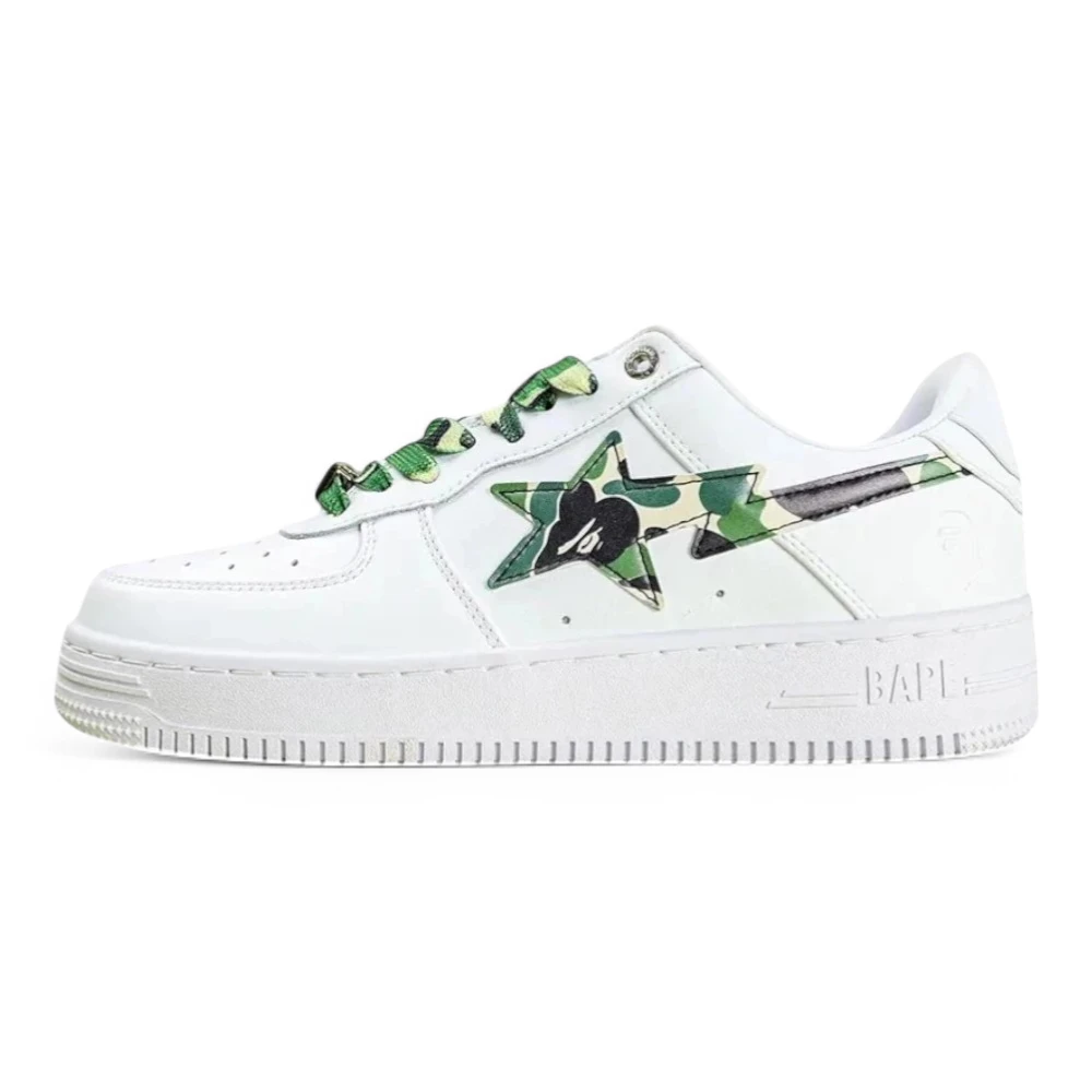 A Bathing Ape Bapesta Abc Camo Green Low Sneakers