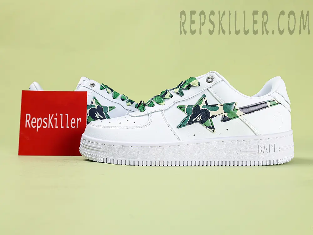 A Bathing Ape Bapesta Abc Camo Green Low Sneakers