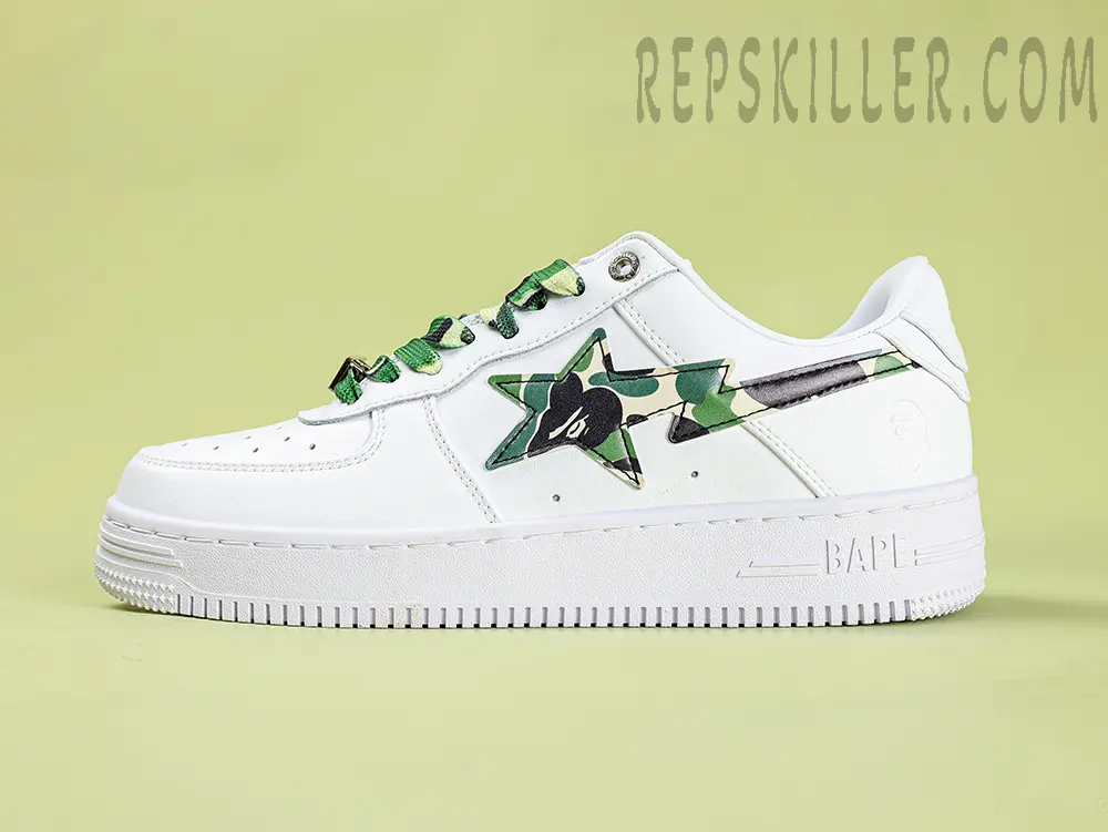 A Bathing Ape Bapesta Abc Camo Green Low Sneakers