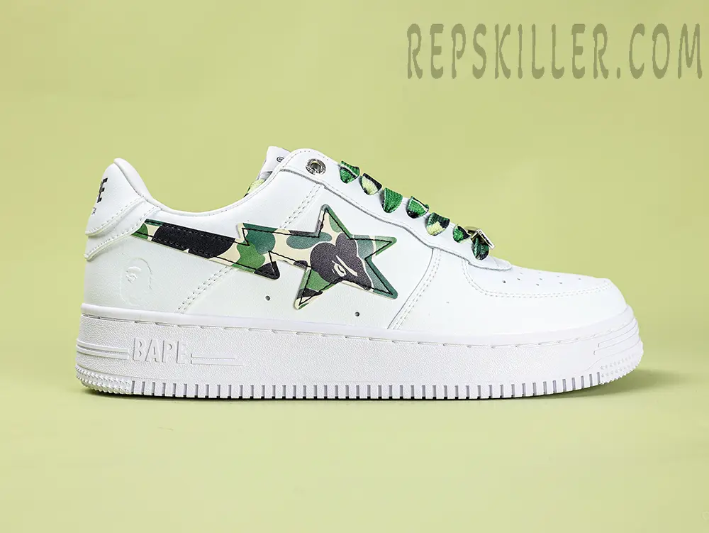 A Bathing Ape Bapesta Abc Camo Green Low Sneakers