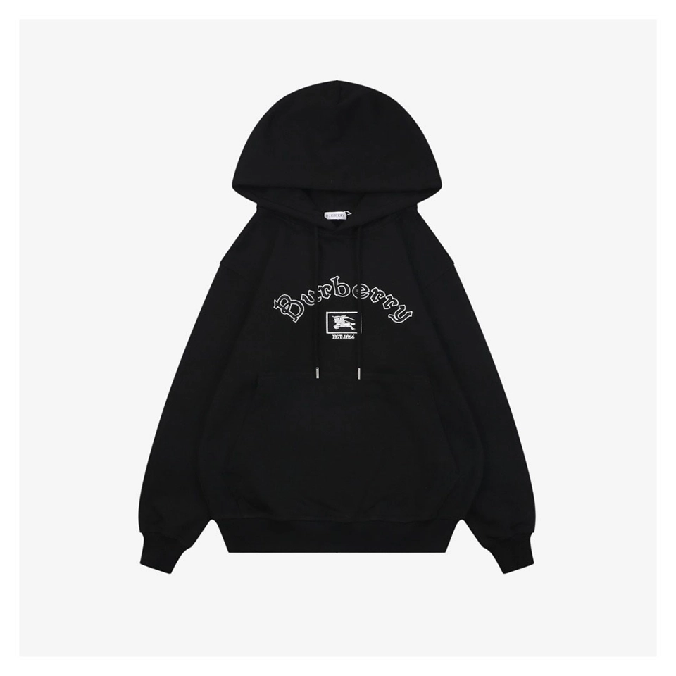 Bbry Box Logo Equestrian Knight Embroidered Hoodie