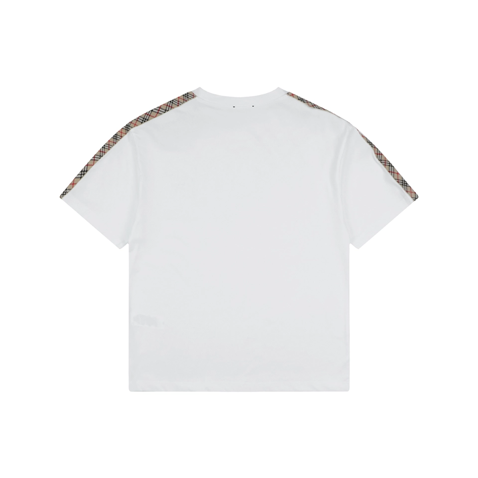 Bbry Check Panel Equestrian Knight Embroidered T Shirt