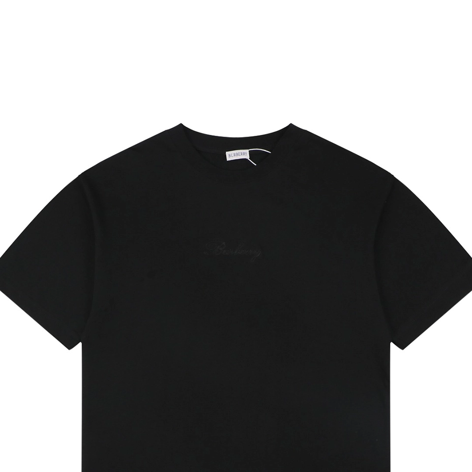 Bbry Cut Out Check Logo T Shirt
