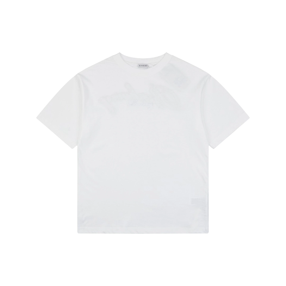 Bbry Cut Out Check Logo T Shirt