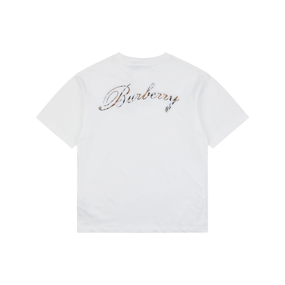 Bbry Cut Out Check Logo T Shirt