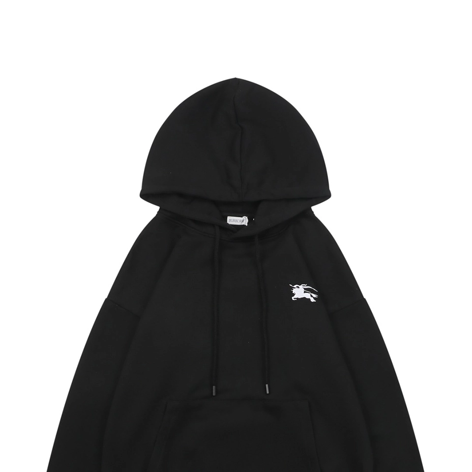 Bbry Equestrian Knight Embossed Logo Hoodie