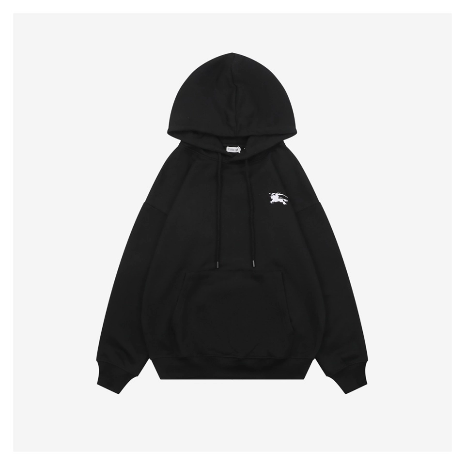 Bbry Equestrian Knight Embossed Logo Hoodie