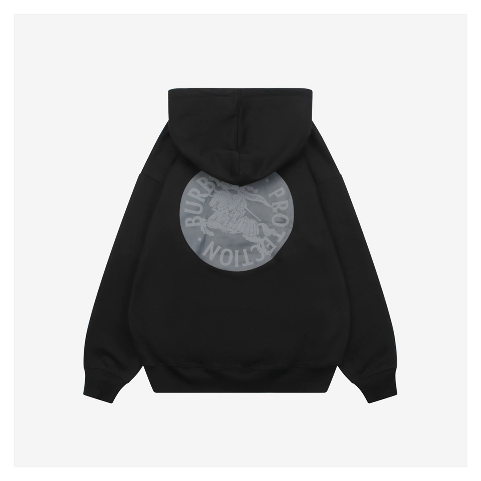Bbry Equestrian Knight Embossed Logo Hoodie