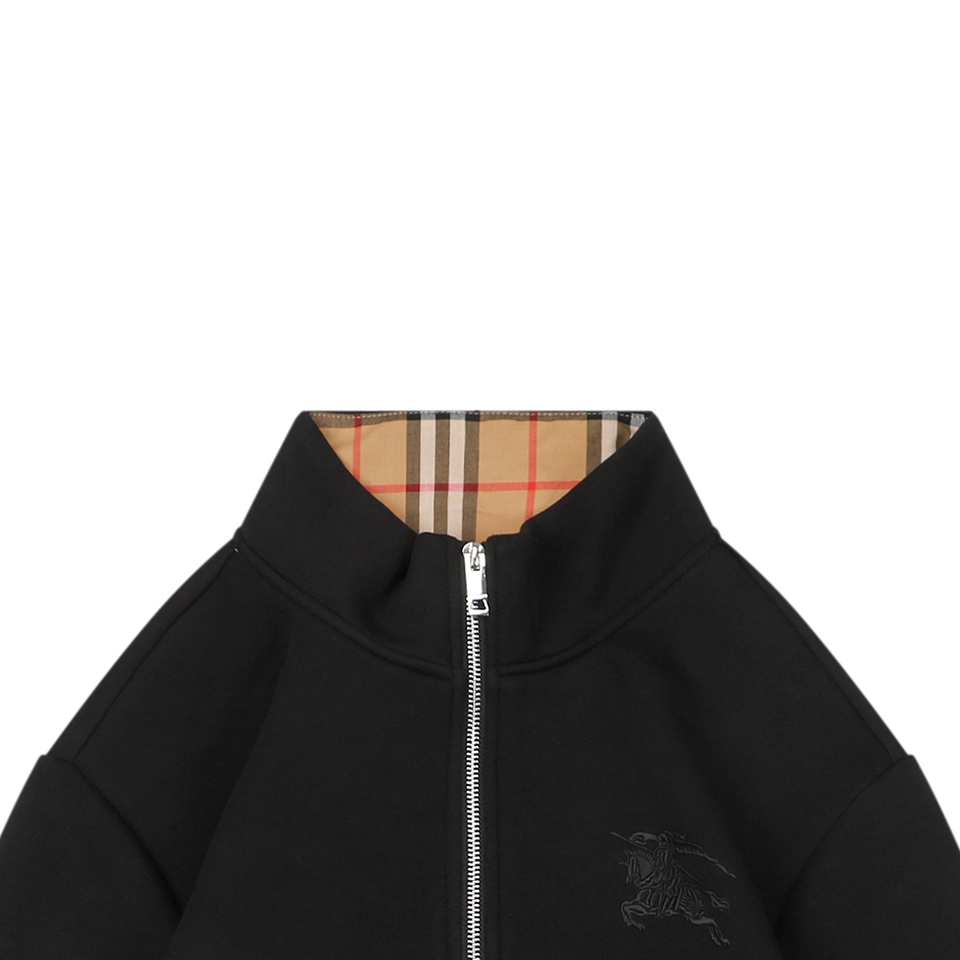 Bbry Equestrian Knight Embroidered Air Cotton Zip Jacket