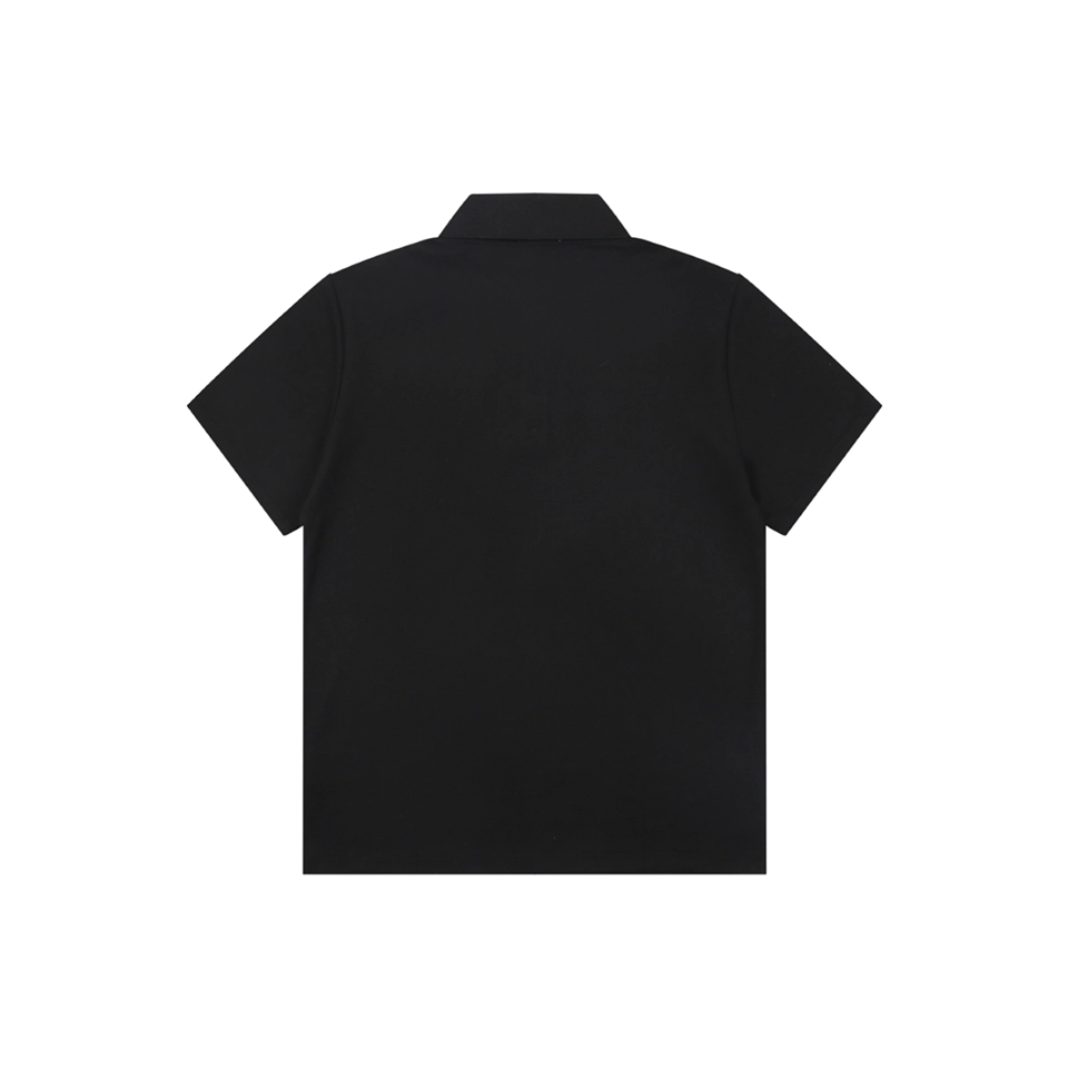 Bbry Knight Logo Embroidered Cotton Polo T Shirt