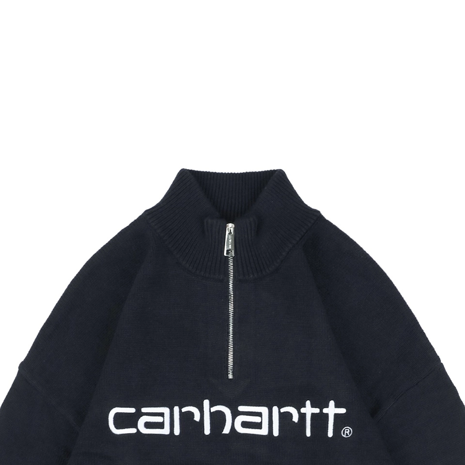 Carhartt-Lettering-Half-Zip-Sweater-Black1.jpeg.webp Carhartt Lettering Half Zip Sweater Black