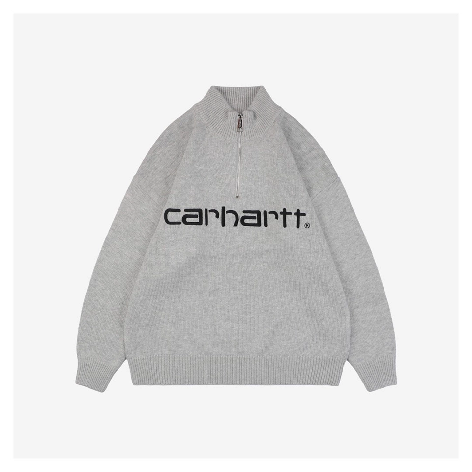 Carhartt-Lettering-Half-Zip-Sweater-Grey1.jpeg.webp Carhartt Lettering Half Zip Sweater Grey