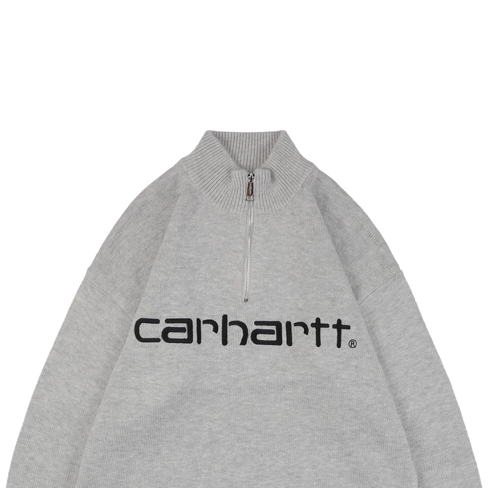 Carhartt-Lettering-Half-Zip-Sweater-Grey3.jpeg.webp Carhartt Lettering Half Zip Sweater Grey