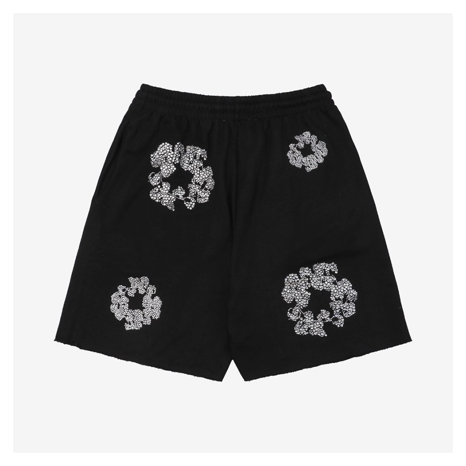 Denim Tears Crystal Cotton Flower Shorts