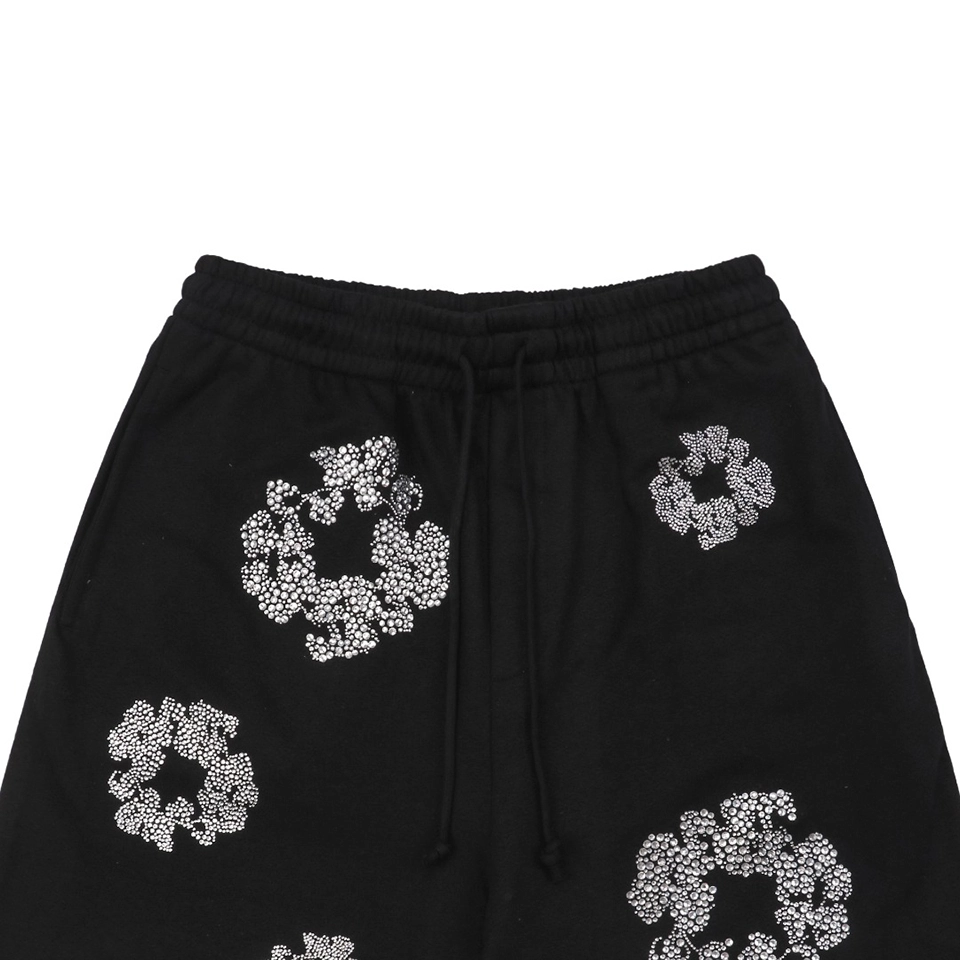 Denim Tears Crystal Cotton Flower Shorts