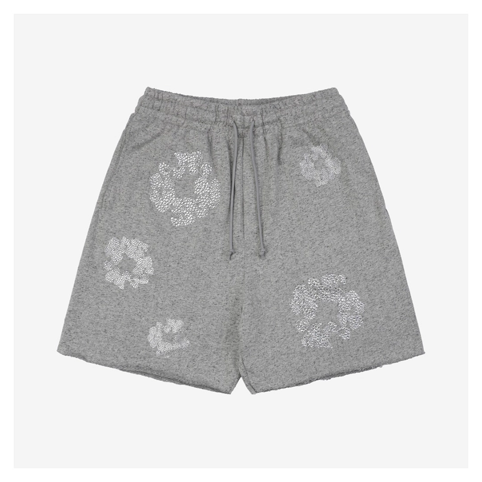 Denim Tears Crystal Cotton Flower Shorts