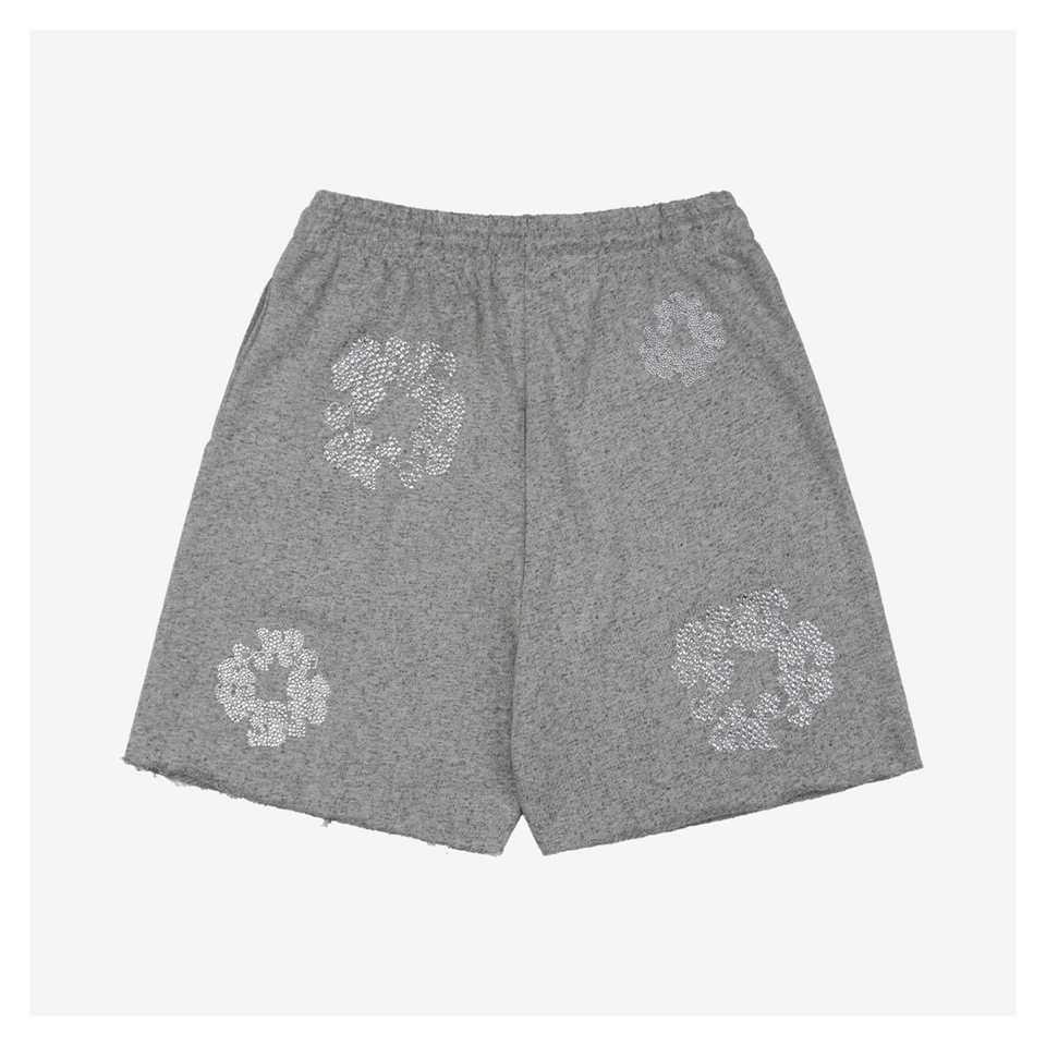 Denim Tears Crystal Cotton Flower Shorts