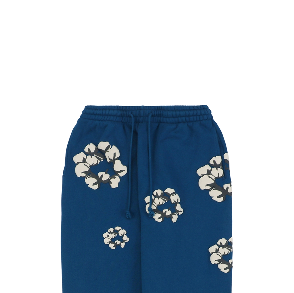 Denim Tears X Cpfm Cotton Wreath Puff Print Sweatpants Dark Blue