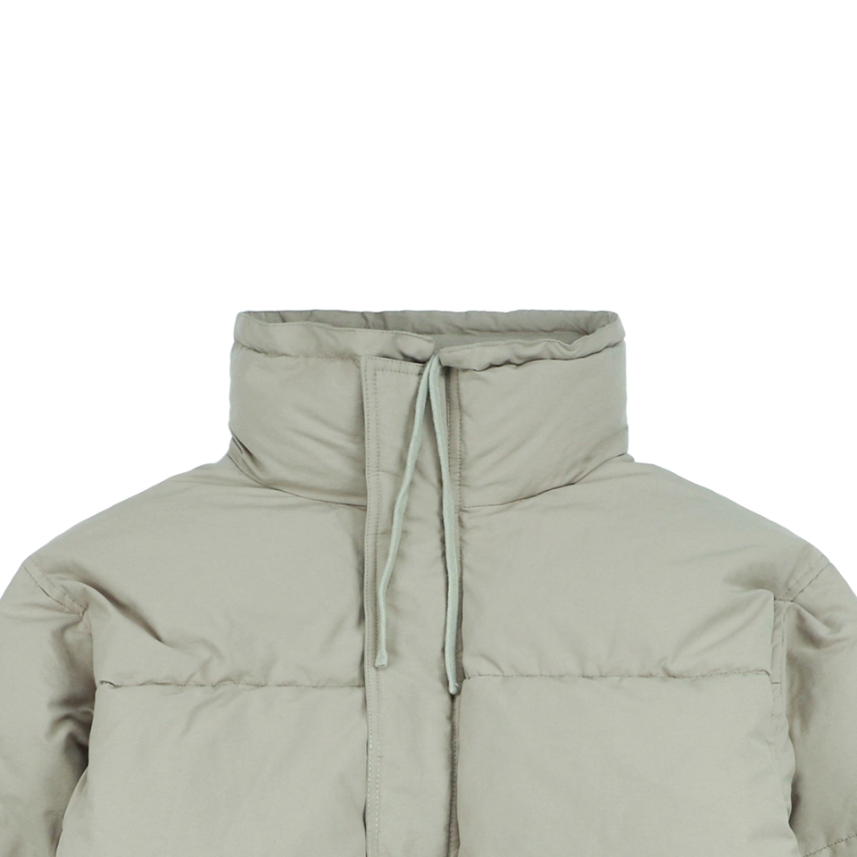 Essentials Double Stitch Stand Collar Puffer Jacket Green