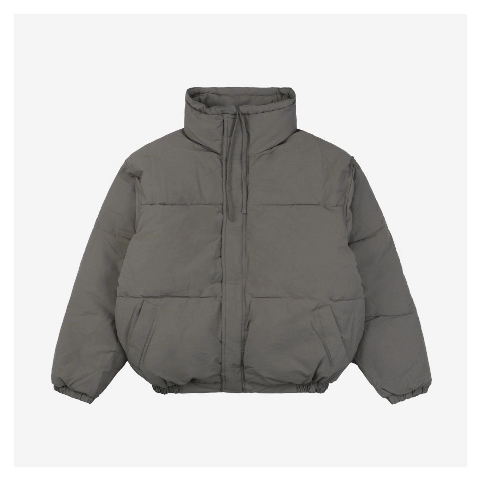 Essentials-Double-Stitch-Stand-Collar-Puffer-Jacket-Grey4.jpeg.webp Essentials Double Stitch Stand Collar Puffer Jacket Grey